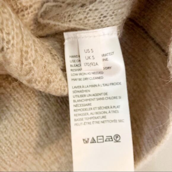 Free People Say Hello Oversized Knit Tunic Sweater Tan NEW - Picture 7 of 9